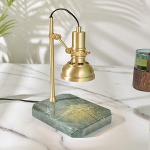 Kandelaars retro groene houder Europees ornament marmeren vintage decor goud metaal metaal kandelaar huizendecoratie accessoires