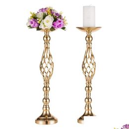 Candelas de candelabros Retro Metal Crafts Arrendas de la boda Decoración del hogar Decoración del hogar Drop entrega Jardín Dhdwc