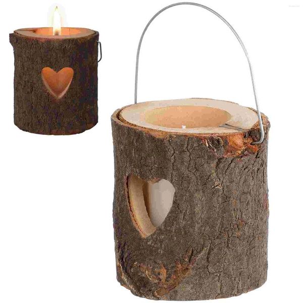 Bougeoirs romantiques, tasses de saint-valentin, décorations de Table de mariage, cire votive, maison en bois