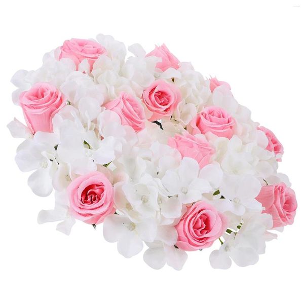 Bougeoirs Rose Anneau Couronne Florale Artificielle Pilier Titulaire De Mariage Pièce Maîtresse