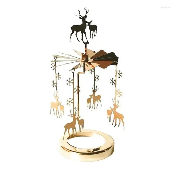 Bougeoirs plateau rotatif support thermique créatif lanterne tournante romantique bougie dîner ornements décoration de la maison