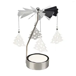 Bougeoirs rotatif chandelier bonhomme de neige fête de noël table de vacances salon chambre décor à la maison bureau chaud saint valentin