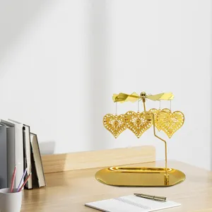 Kandelaars Roterende houder Eettafel Romantische draaibare kandelaar Ornament voor thuis open haard Woonkamer Vakantiedecoratie
