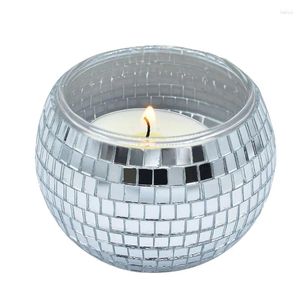 Bougettes Round Ball Votive Holder Mirrored Tealights Jar for Wedding Birthday Party Table Table Centroces Decors