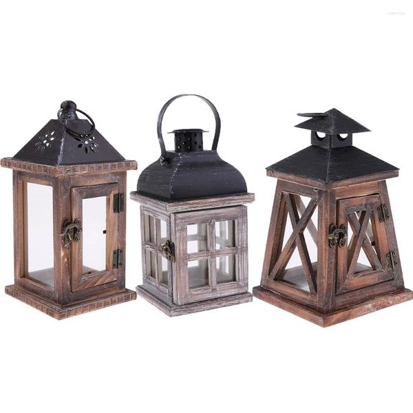 Bougeoirs Rustique Hanging Holder Lantern Candlestick Clearpiece Piece de Noël Light