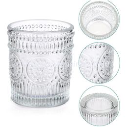 Conjunto de castiçais de 12 vidro transparente Tealight Bk Votive Dandelion Sunflower Cups Modern Pilar Stands para mesa central Drop Deliv Otmqo