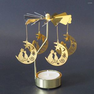 Candlers Silver Gold Holder Spinning Romantic Carrousel Tea Light Dinner Marid Wedding Bar Party