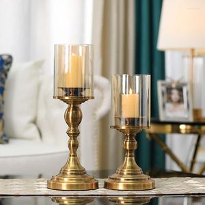 Kaarsenhouders eenvoudige moderne stijl houder middelpunt luxe bruiloft decoratie eettafel decor candelero home bc