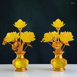Bougeoirs simulés chandelier temple table vos ornements fournitures sacrificielles domestiques priez pour le bon augure bouddhiste