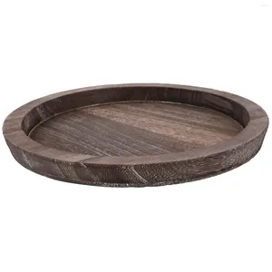 Bandlers Small Tray Creative Holder Home Supply Circle Coucle de bougies Décorations Dîner en bois