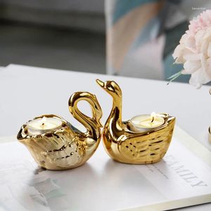 Candlers Small Wedding Solder Tealight Christmas Vintage Vintage Gold Decoracao Para Casa Table Centres de table DL60ZT