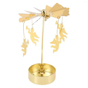 Bougeoirs support pivotant support de table rotatif bougies coniques décor maison décorative délicate romantique chandelier roman