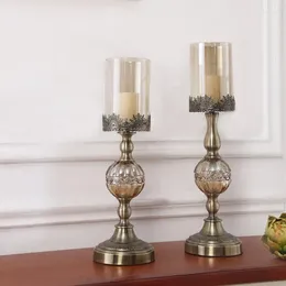 Candle porte-traits Ornement décoratif style européen Style romantique Dîner de bougies Porta Velas Intérieur décor BS50ZT