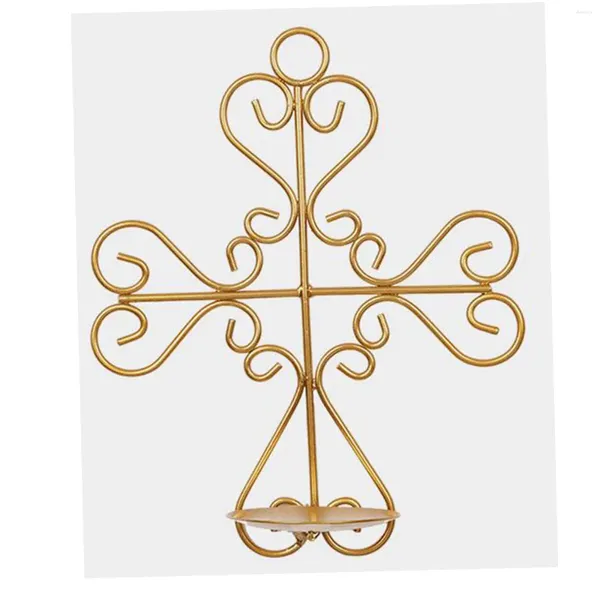 Bougeoirs photophore bougeoir bougies support café maison fer applique murale support chandelier en métal pour fête de mariage cône