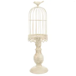 Portacandele Supporto per lampada da tè Ornamento Tazza creativa Design a gabbia per uccelli Luci retrò Candele