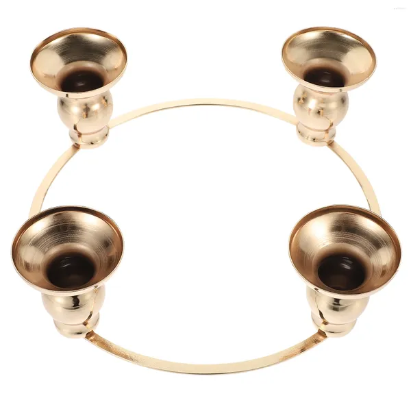 Bougeoirs bougies chauffe-plat anneau de l'avent anneaux décoratifs support conique de noël en fer forgé