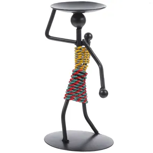 Candlers Lights à thé moderne chandelier stand de style africain décorer la table de dîner personnalisée minimaliste abstraite figurine