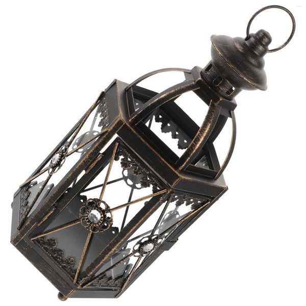 Bougeoirs bougies chauffe-plat bougeoir décorations de noël d'intérieur lanterne en fer