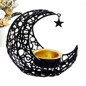 Candlers Porte-toile de cuve Eid Moon Collected Collectime Tea Light Stand Tabring Durable Dining Table Decorations For Home