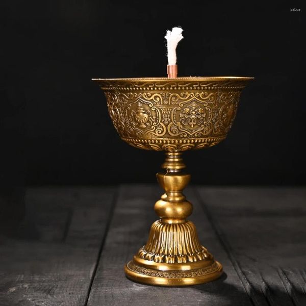 Soportes de velas Soporte de soporte de gran éxito Buda Ghee Lámpara Sombra de luz Desktop decoración del hogar adornos