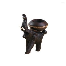 Kaarsenhouders Thais ambacht houten olifant kandelaarhouder vintage housewarming geschenken bureaublad ornamenten miniatuur beeldjes decoratie