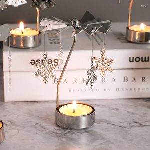 Candle porte-traits porte-rotation Creative Metal Tea Light Party Home Office Holiday Romantic Encens Burner