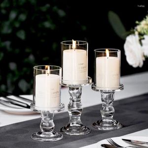 Kaarsenhouders Transparant glazen kaarsenhouder Romantisch licht diner Retro Home Decor El Wedding Restaurant Verjaardag