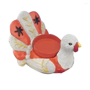 Bougeoirs Turkey Tealight Bandlerst Table Top Table de Thanksgiving Résine Chandelle en gros