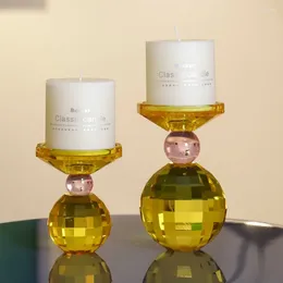 Kandelaars unieke houder verjaardag bruiloft cristal glas romantische verticale ronde transparante kandelaars kamer decor