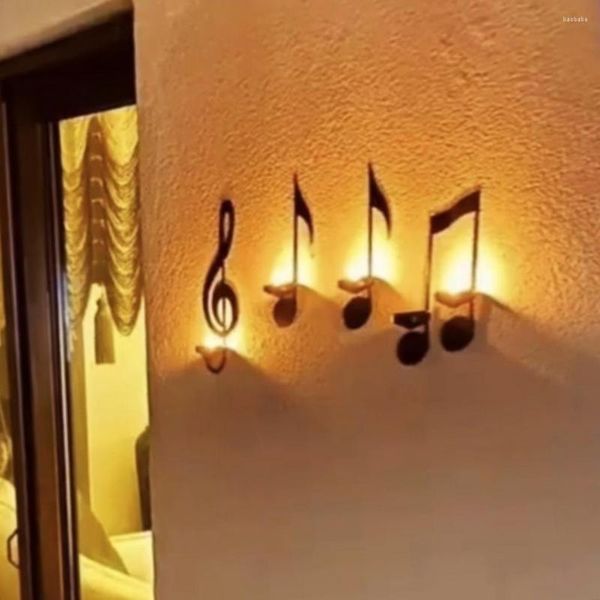 Soportes de velas Música ligera útil Nota de la pared de la pared de la pared del dormitorio CALOR TOLERANTE TOLERA