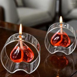 Kandelaars Valentijnsolie Oillamp Romantische hand met handblown glazen navulbare kerosine creëren een warme stemming voor kerkhuizen bruiloften