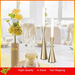 Kandelaars Vintage Candlestick Gold Taper Creative Hourglass Decoratief voor huizendecoratie Wedding tafel Centerpieces Stand