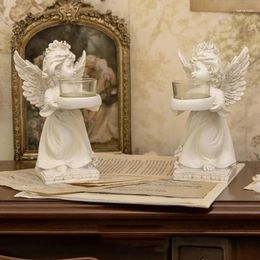 Kaarsenhouders vintage glazen houder hars angel home cupid decoratie tuinwerf supermarkt pography props