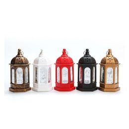 Bougeoirs Vintage or château européen chandelier suspendu bougeoir marocain en plastique lanterne mariage décor à la maison ornements Dr Dhk1B