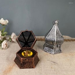Bougeoirs Vintage support métallique bougies parfumées chandelier en fer décoratif lanterne Eid Mubarak décoration pots en laiton pour