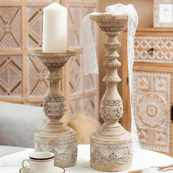 Candlers porte-greffe de résine vintage Unique antique décor nordique table de mariage rustique pièce maître