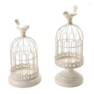 Bougeoirs En Gros Rétro Métal Fer Art Cage À Oiseaux Titulaire Décoration Pièce Romantique Dîner Aux Chandelles