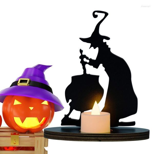 Portavelas Portavelas de bruja Creativo Mesa Candelabro Tema de Halloween Organizador Suministros de artesanía para