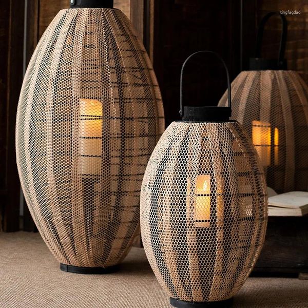 Bougendrs en bois porte-esthétique Lanterne Luxur