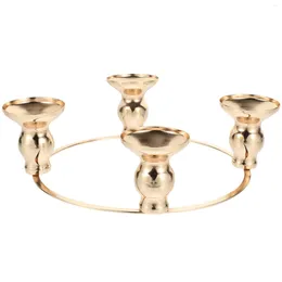 Kandelaars Smeedijzeren houder Kerstring Ornament Krans Bloemenkrans Conische decoratieve ringen Accessoire