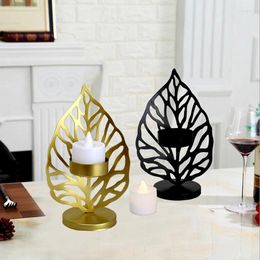 Bandlers Wurght Iron Lave Holderstea Light Stand Candlestick Art Craft Ornement / Home Decoration pour le dîner