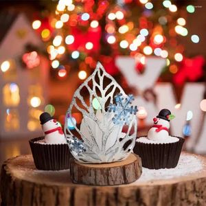 Bandlers Warging Fer Snowflake Chandlestick Christmas a conduit des ornements pour le dîner de fête en famille Embellissement