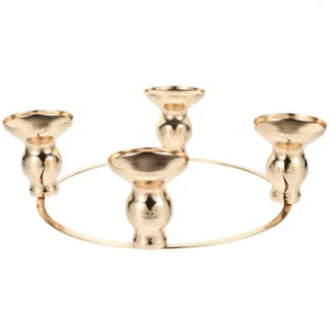 Bougeoirs porte-anneau de noël anneaux décoratifs de l'avent ornement en fer couronne de chandelier