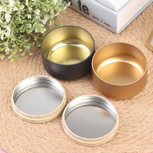 Bogeons Boîtes W couvercle en vrac rond Conteneur de bougie Conteneur Tins Tinplate peut bricolage Salves Skin Care Beauty Samples Boîte de stockage Boîte vide pour le voyage