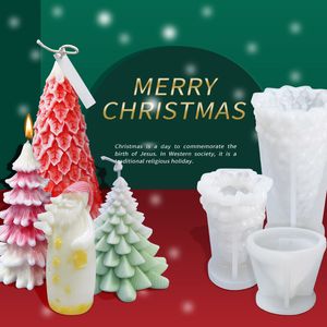 Kaarsvormen voor het maken van kaarsen Kerstboom 3D Siliconen Kaars Hars Schimmel Mal Voor DIY Aromatherapie Wax Zeep Beton Klei Craft Cake Home Party Decor