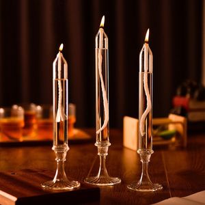 Lámparas de mesa para dormir con forma de vela, candelabros, soporte de mecha, lámpara de aceite, luz para sala de estar, dormitorio
