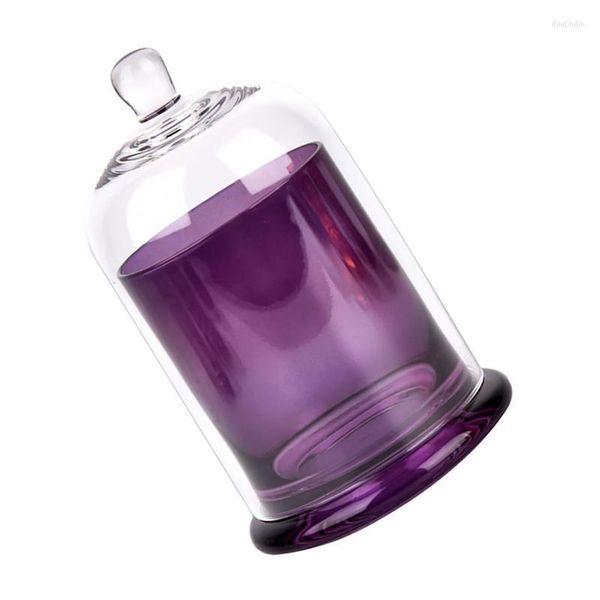 Velas 1 juego Taza de aroma de vidrio Cubierta de vela Adorno para el hogar Flor seca Cúpula Decoración de mesa