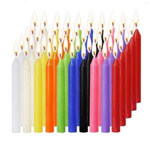 Velas 100pcs cónico sin perfume cumpleaños colorido cumpleaños sin humo para la boda decoración de navidad llama multicolor vela