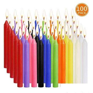 Kaarsen 100 Stuks Taper Ongeparfumeerd Diverse Kleuren Mini Voor Casting Chimes Rituelen Spreuken Wax Play Vigil Benodigdheden Meer H1 Drop Leveren Dhhlb