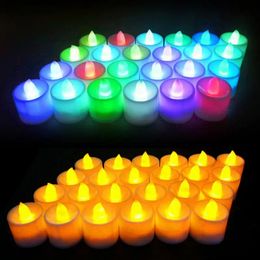 Bougies 136pcs sans flamme LED Tealight Tea Light Mariage Lumières romantiques pour fête d'anniversaire Décorations pour la maison 231023